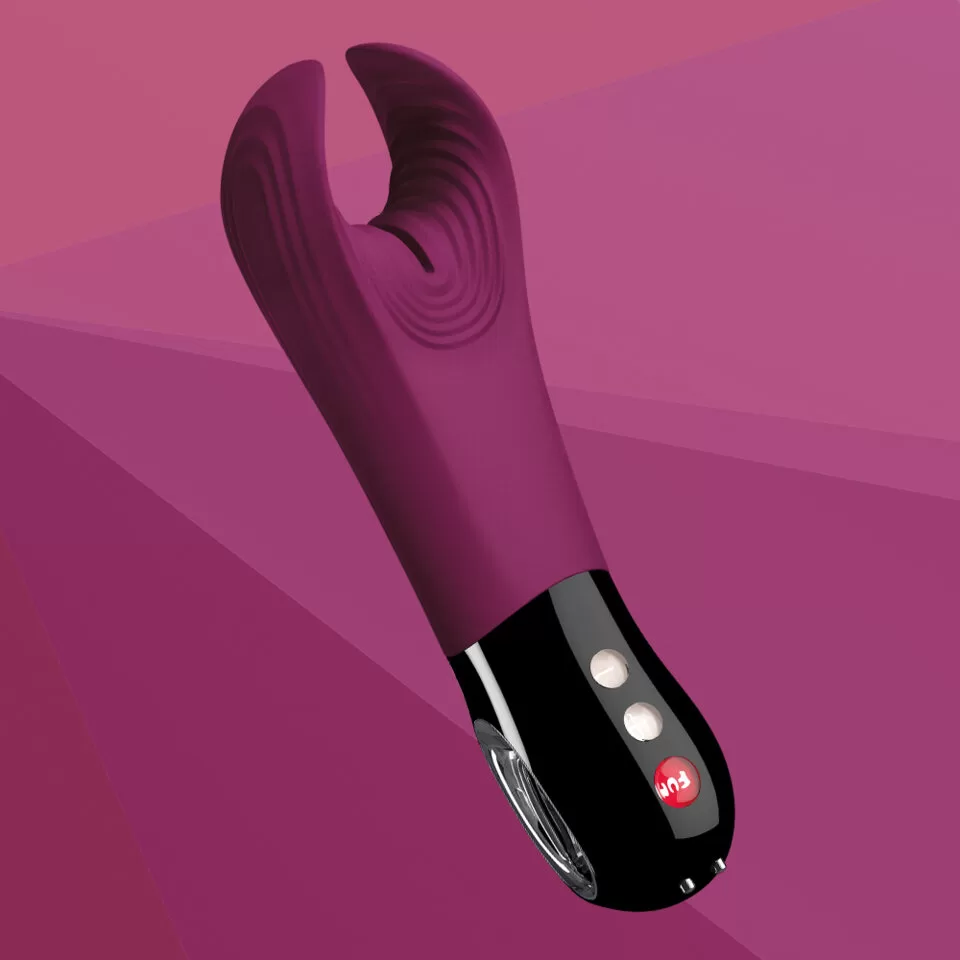 Wibrator na penis Fun Factory Manta rubinowy